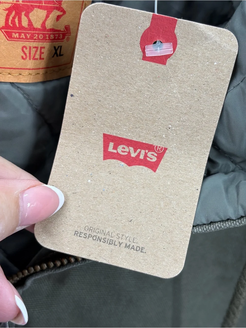 Levi's Workwear Potrero Hooded Jacket Olive Green NWT XL